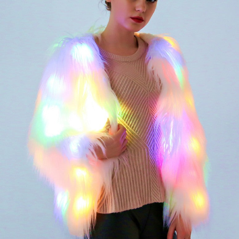 Faux Fur LED Coat