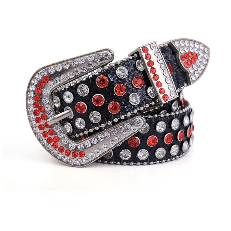 Diamond Bling Leather Belt