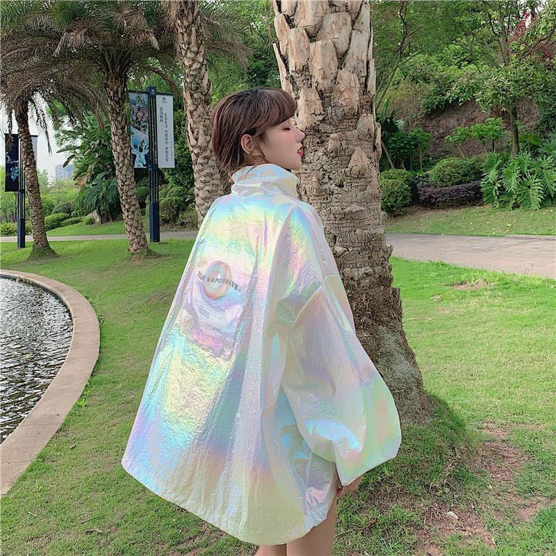 Loose Fitting Shiny Laser Jacket