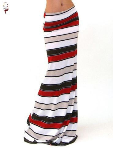 High Waist Long Hip Printed Skirt