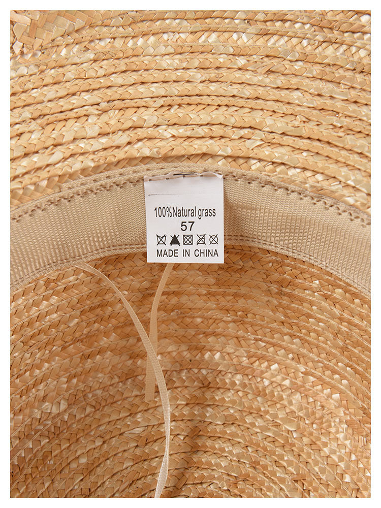 French Strap Straw Lampshade Hat