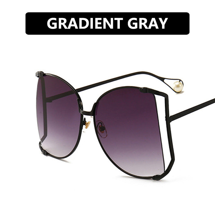 Classy Metal Frame Cutout Sunglasses