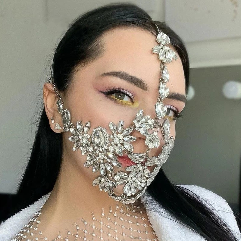 Rhinestone Crystal Masquerade Mask