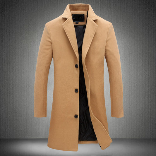 Woolen Business Trench Coat