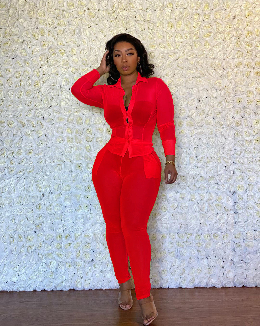 See Thru Mesh Two Piece