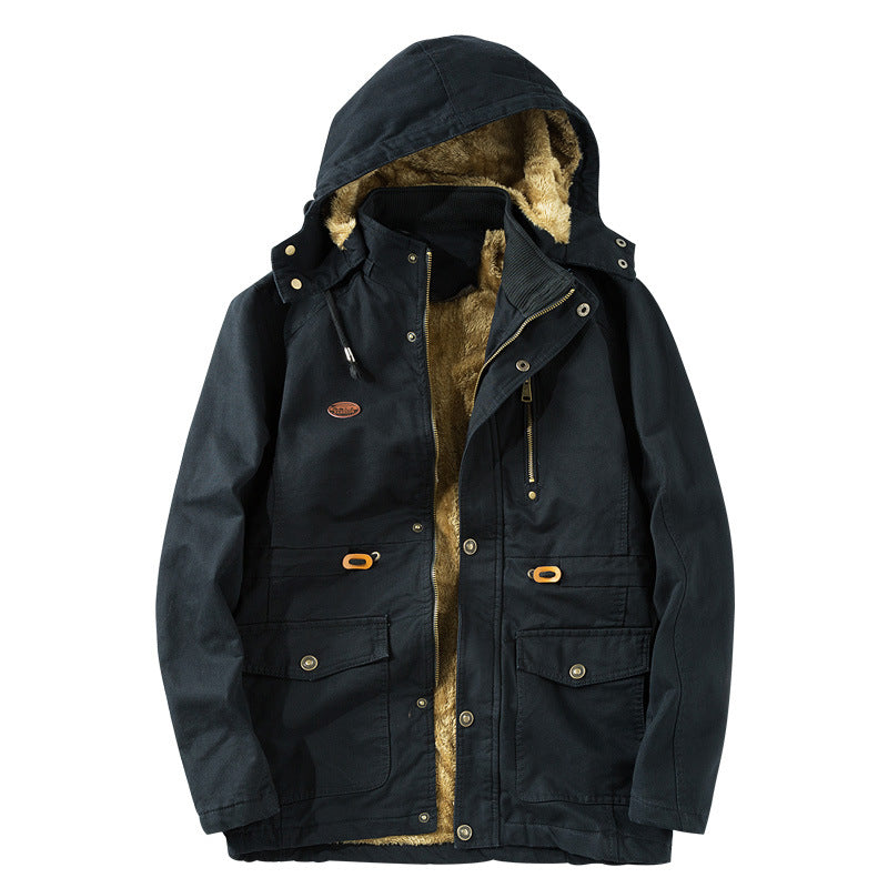 Mid-length Cotton Military Style Coat
