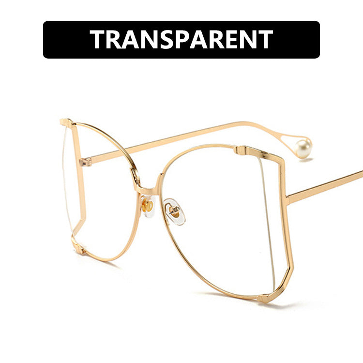 Classy Metal Frame Cutout Sunglasses