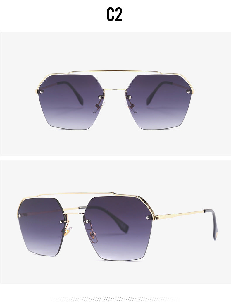 Double Beam Hex Sunglasses