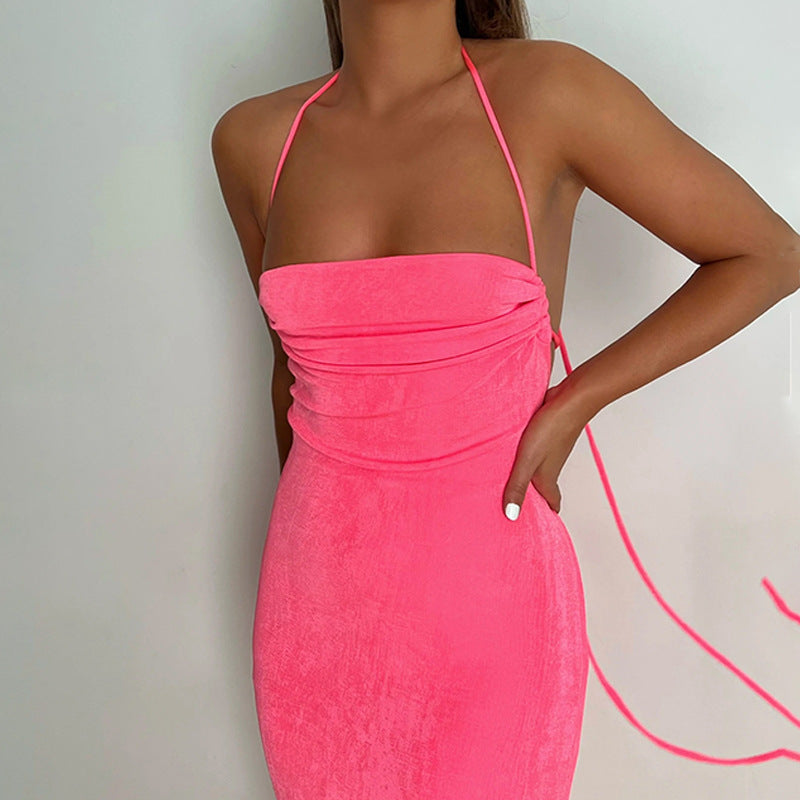 Open Back Long Tube Top Dress