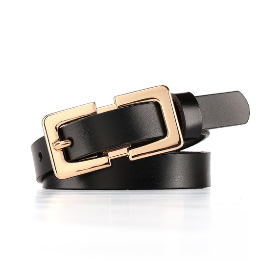 Retro Style Thin Leather Belt