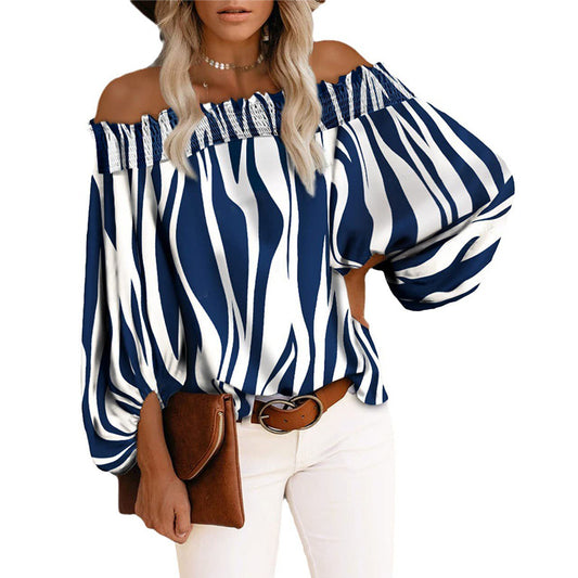 Vertically Striped Chiffon Shirt (up to 5XL)