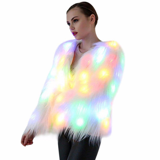 Faux Fur LED Coat