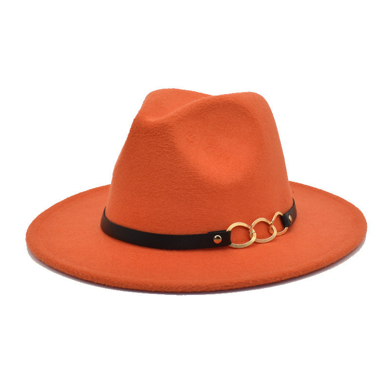 Solid Color Woolen Top Hat