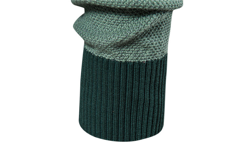 Striped Stitching Long-sleeved Sweater
