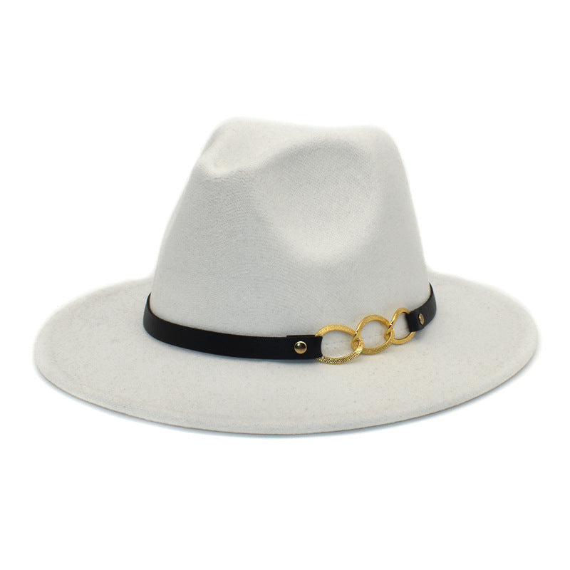 Solid Color Woolen Top Hat