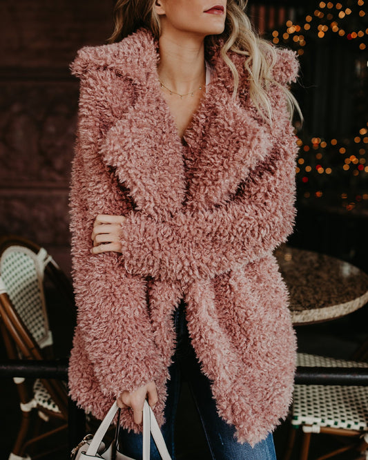 Fluffy Faux Fur Coat