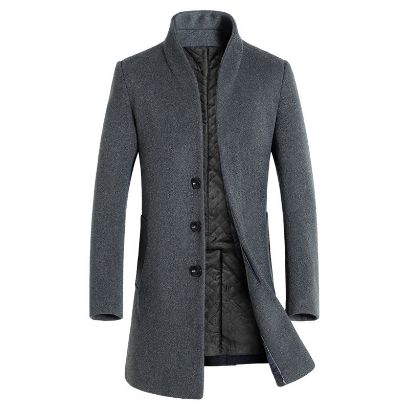 Long Woolen Trench Coat
