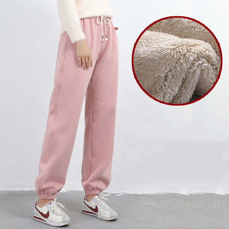 Sporty Fleece Padded Harem Pants