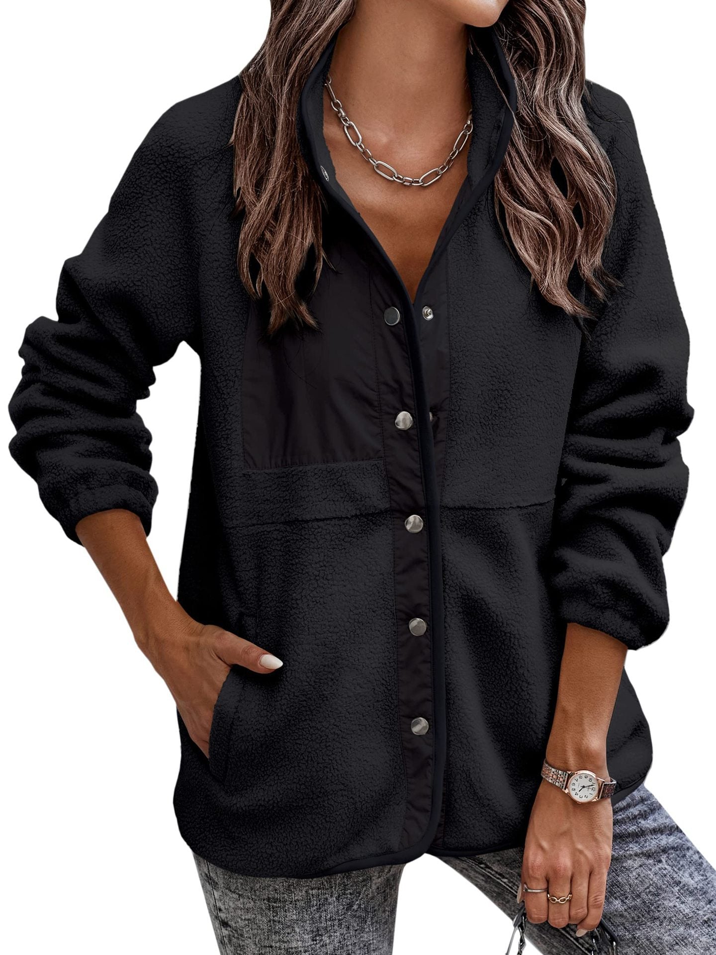 Button Up Polar Fleece Thermal Jacket