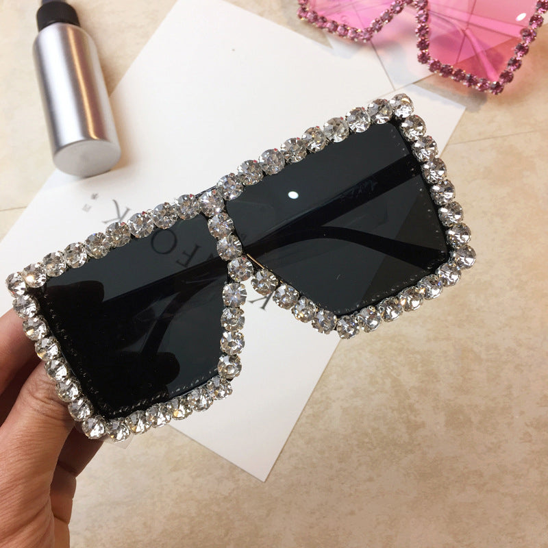 Large Square Bling UV 400 Sunglasses