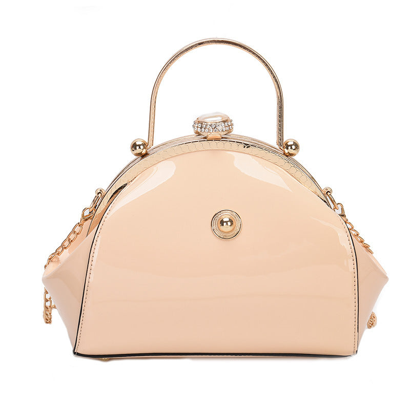 Faux Leather Shiny Handbag