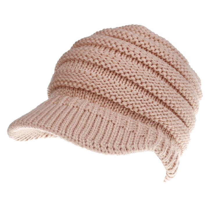 Soft Knitted Ponytail Beanie Cap