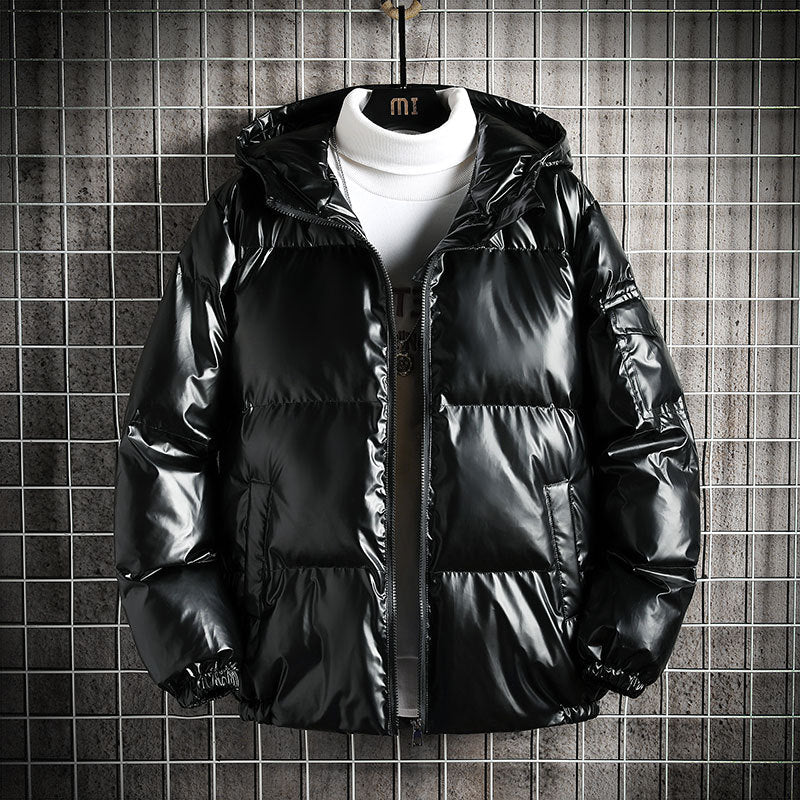Shiny Puffer Hooded Jacket (up to 5XL)