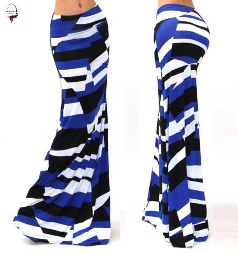 High Waist Long Hip Printed Skirt