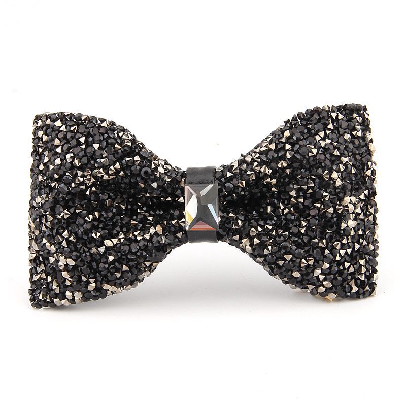 Shiny Diamond Bow Tie