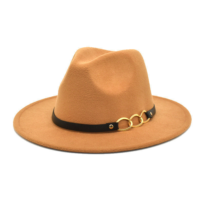 Solid Color Woolen Top Hat