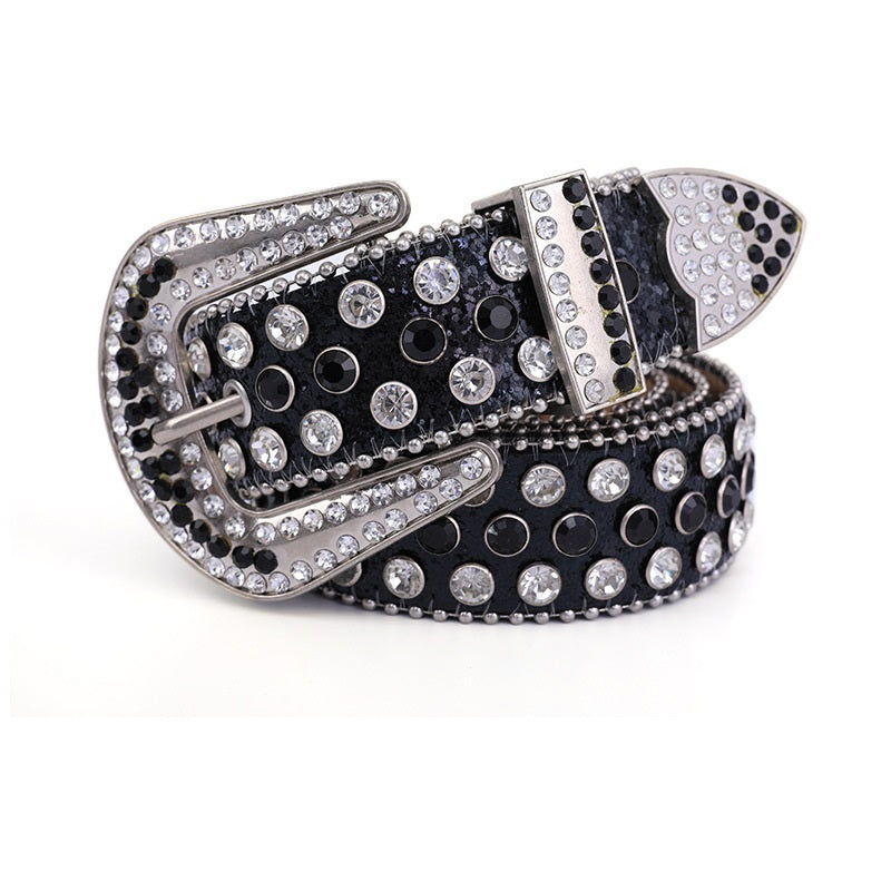 Diamond Bling Leather Belt