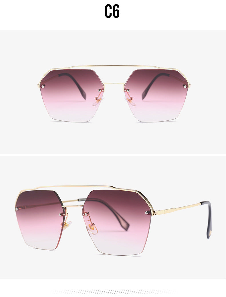 Double Beam Hex Sunglasses