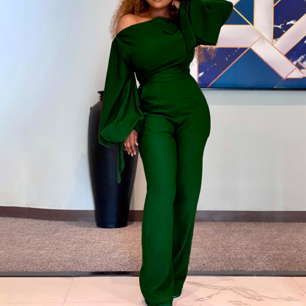 African Off-the-shoulder Big Sleeve One Piece (up to 3XL)