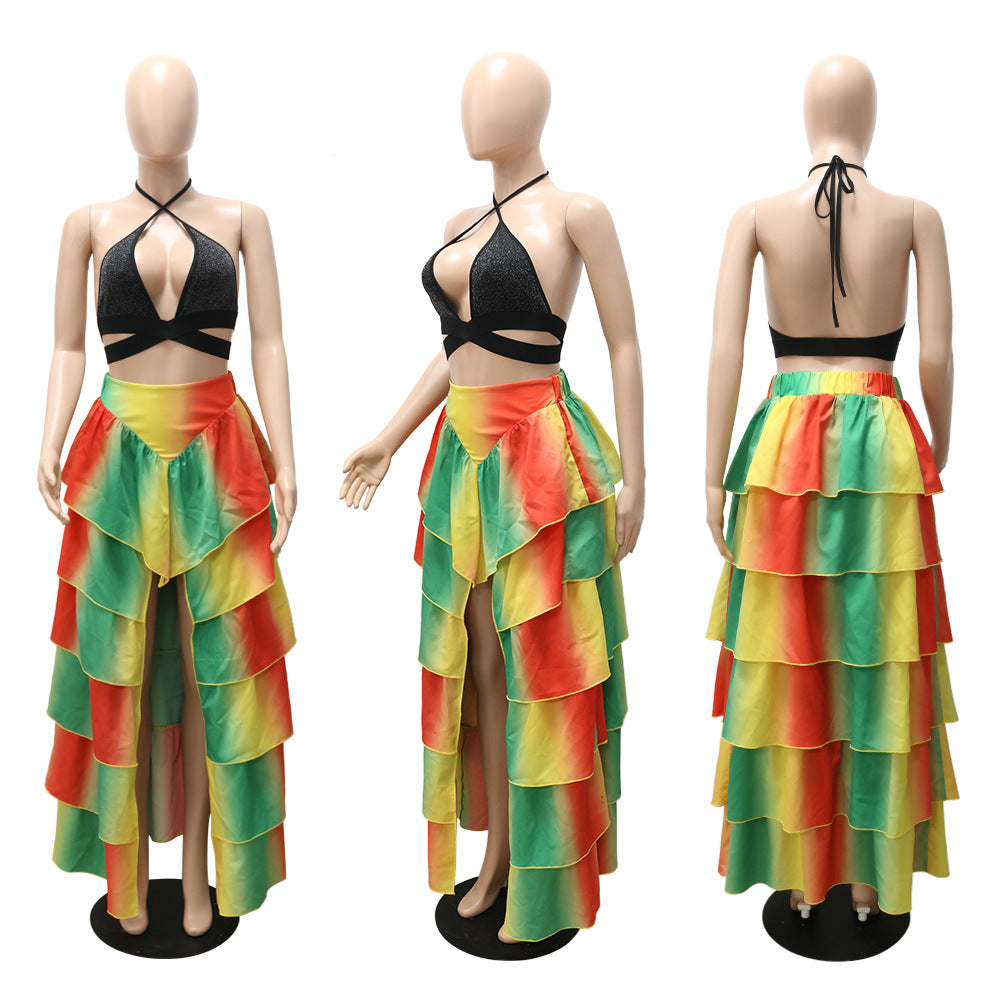 Layer Cake Pleated Half Dress/Cover-up