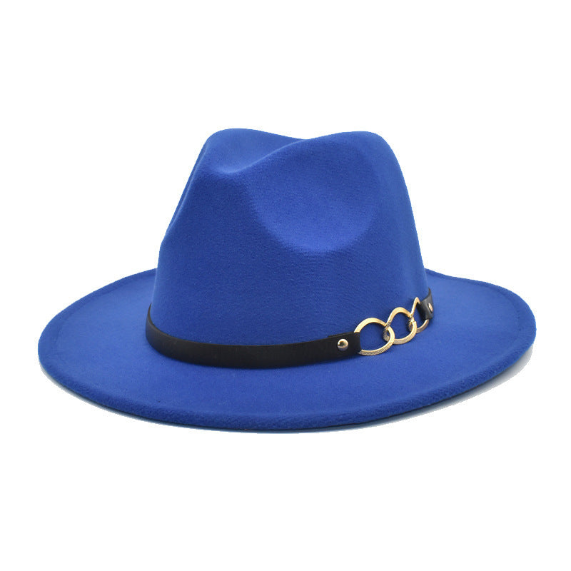 Solid Color Woolen Top Hat