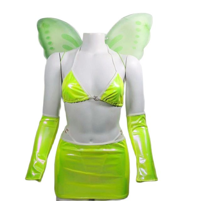 Cosplay Butterfly Backless Bling Wing Set
