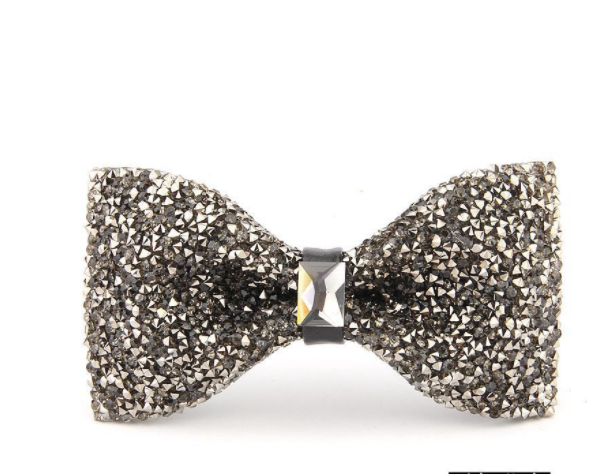 Shiny Diamond Bow Tie