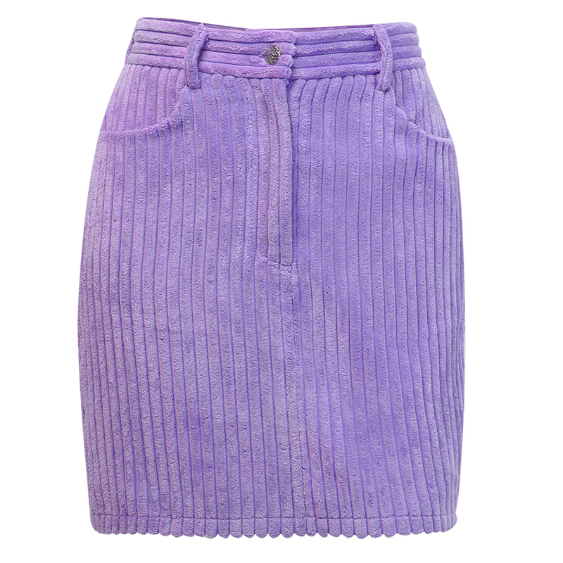 Purple Corduroy Skirt