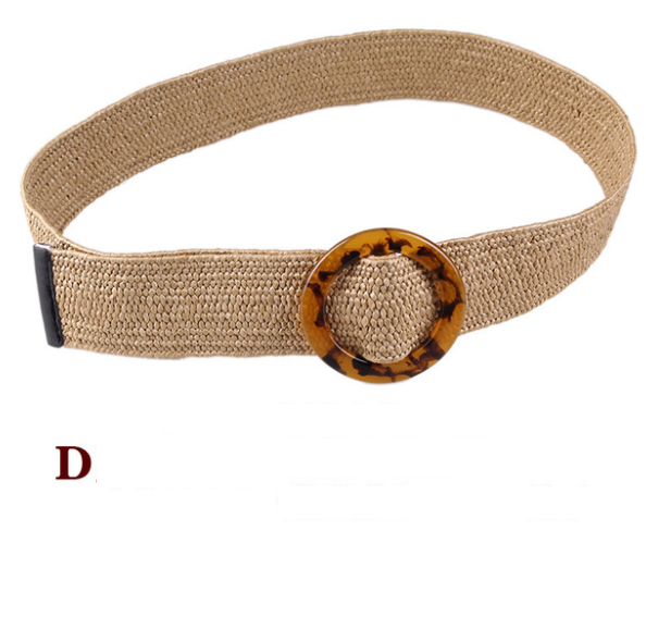 Hemp Weaved Rope Belts w/Wood Buckles