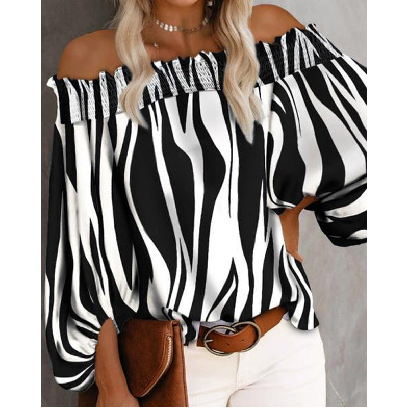 Vertically Striped Chiffon Shirt (up to 5XL)