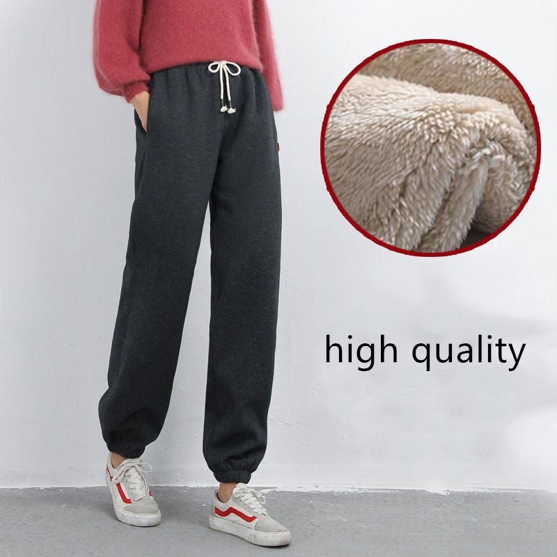 Sporty Fleece Padded Harem Pants