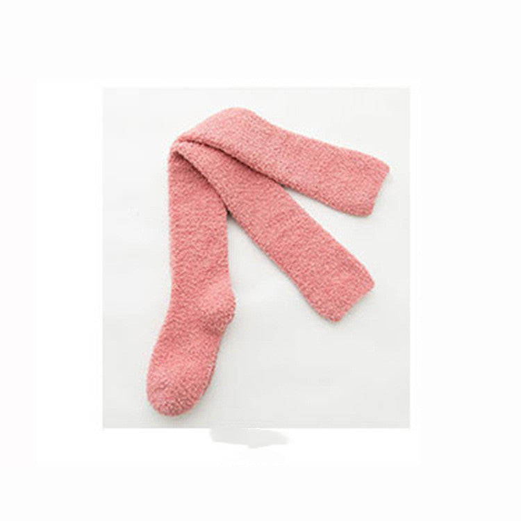 Long Coral Fleece Socks