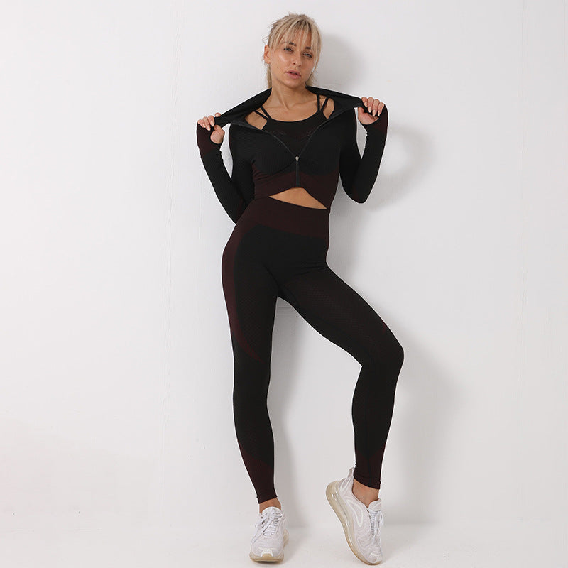 Quick Dry Seamless 3pcs Sport Set/Tracksuit