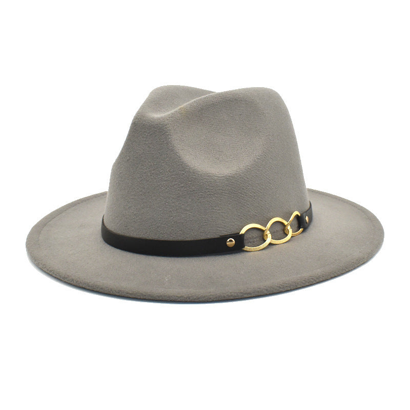 Solid Color Woolen Top Hat