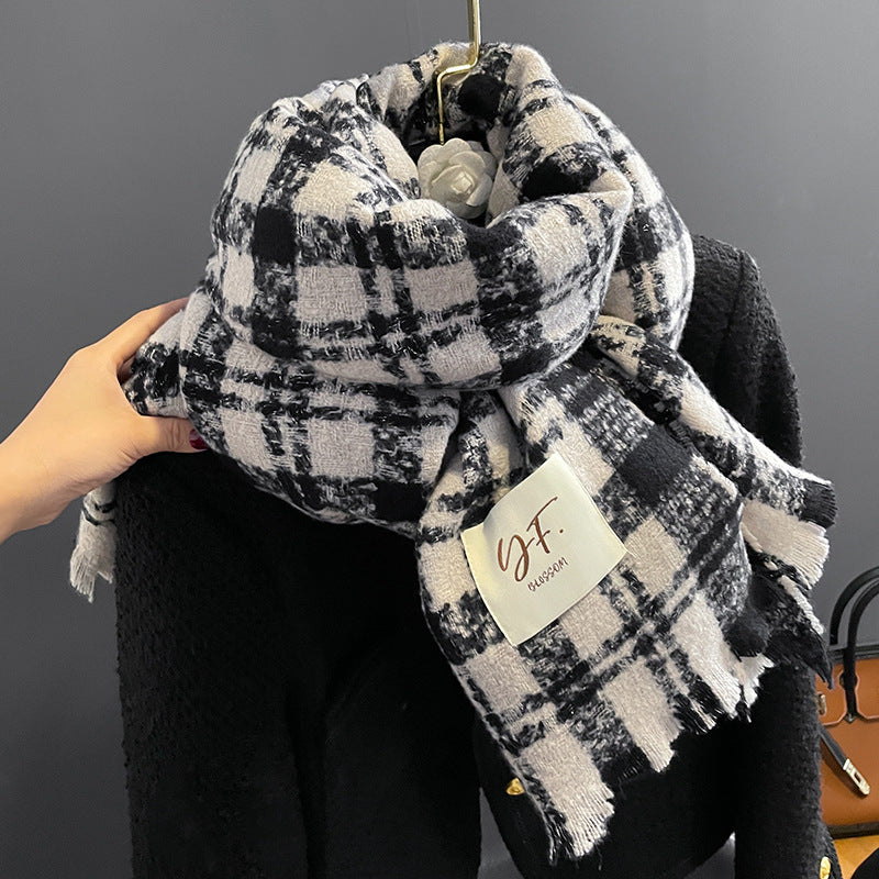 YF Plaid Imitation Cashmere Scarf