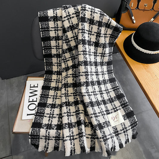 YF Plaid Imitation Cashmere Scarf