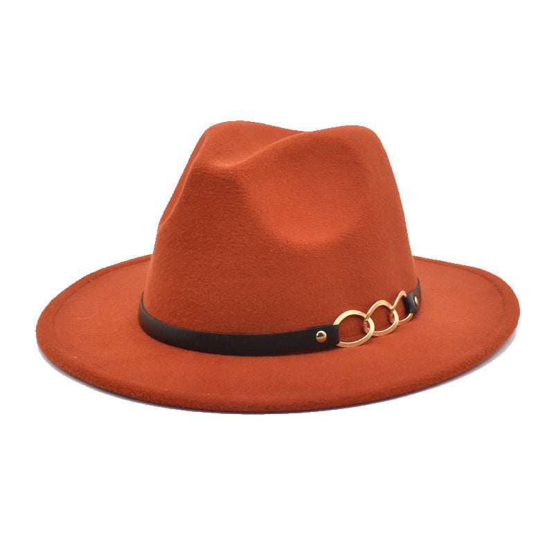 Solid Color Woolen Top Hat