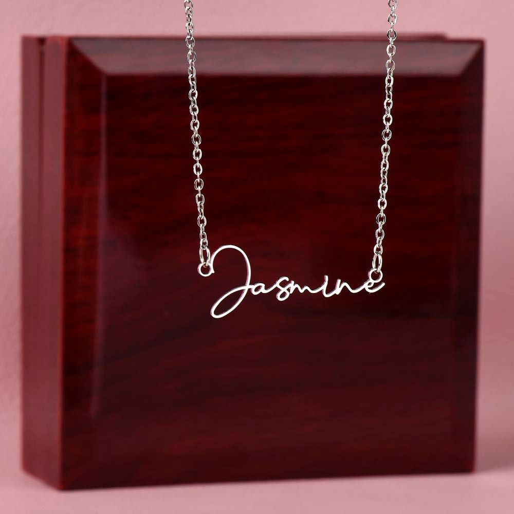 Customized Name Necklace  in "Signature Style Font"