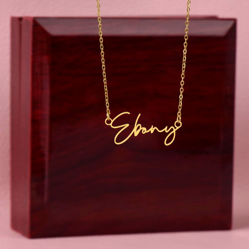 Customized Name Necklace  in "Signature Style Font"