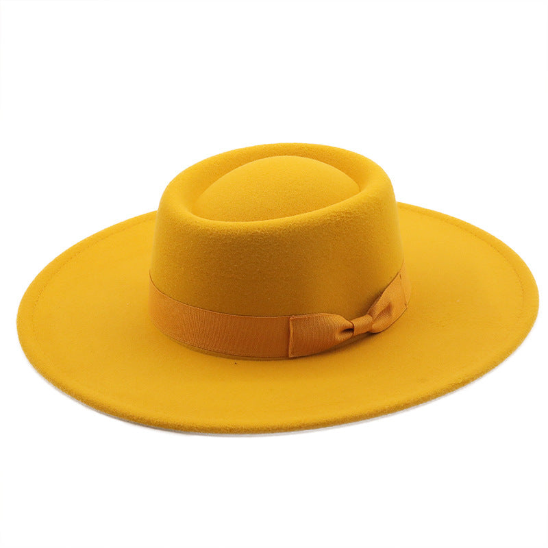 Cotton Felt Concave Top Hat